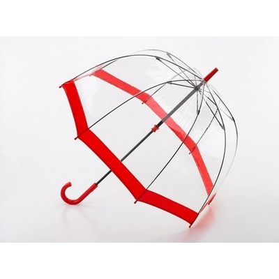 Fulton průhledný holový deštník Birdcage 1 Red L041-5 mFU0012