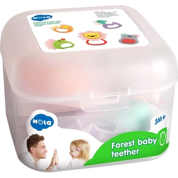 Hola Toys Комплект бебешки гризалки Hola Toys - Forest Baby, 5 броя (E318A)
