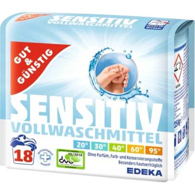 G&G Sensitiv prací prášek pro citlivou pokožku 1,215 kg