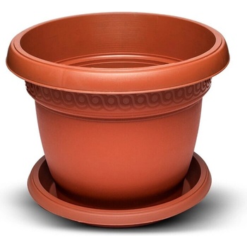 Burdem Саксия лукс с подложка 30л цвят керамика 1бр Ново (b102-8)