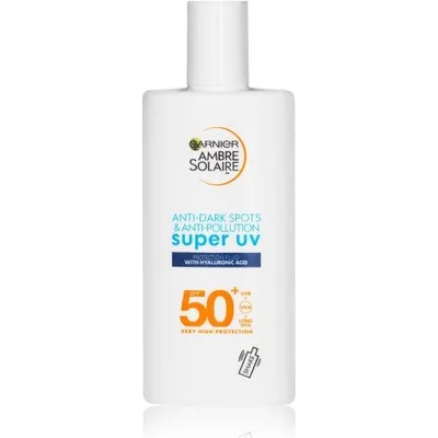 Garnier Ambre Solaire Super UV Protection Fluid SPF50+ слънцезащитен флуид за лице 40 ml унисекс