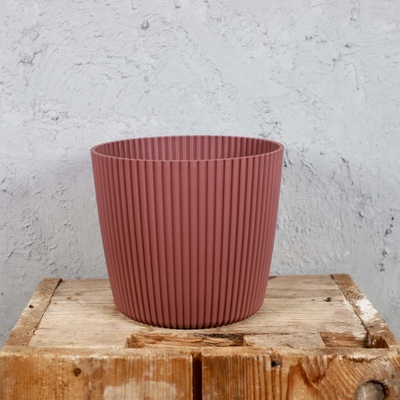 PROSPERPLAST Květináč MILLY ROUND 19,6 cm, marsala