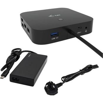 i-Tec USB-C Dual Display Docking Station with Power Delivery 65W + i-Tec Universal Charger 77 W C31DUALDPDOCKPD65W
