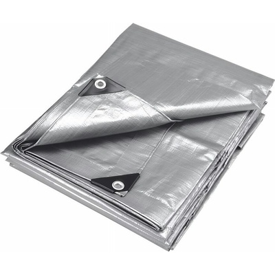 PHT plachta krycí s kovovými oky 2 x 3 m 200 g/m² stříbrná – Zboží Mobilmania