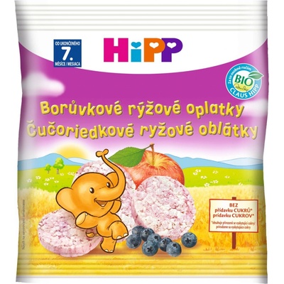 HiPP Bio ryžové oblátky čučoriedkové 35 g