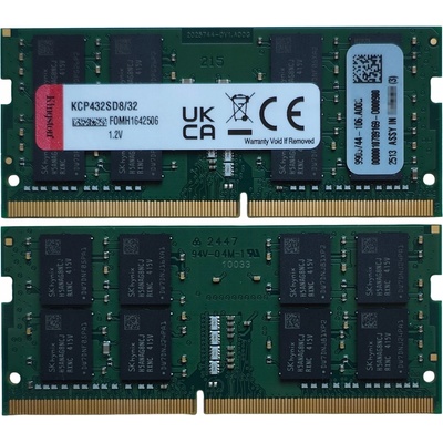 Kingston DDR4 32GB 3200MHz CL22 (1x32GB) KCP432SD8/32