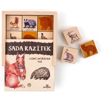 Lesní svět razítka Lesní zvířátka 9 kusů – Zboží Dáma