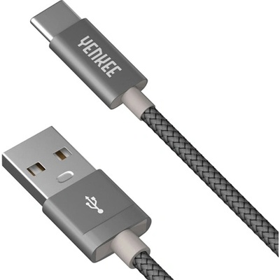 YENKEE Кабел Yenkee 45013684, от USB A(м) към USB C(м), 2m, сив (45013684)