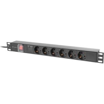 Lanberg 6 Plug 2 m Switch (PDU-06F-0200-BK)