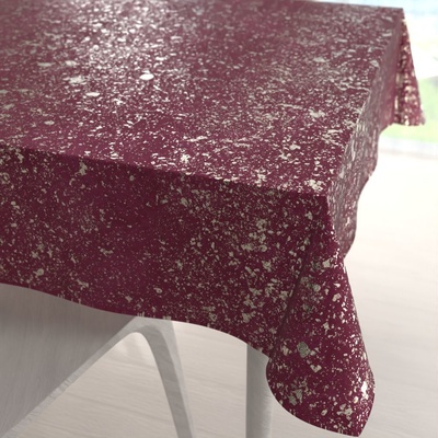 Biante Sametový čtvercový ubrus Isabela IBL-006 Gold Design vínový 60x60 cm