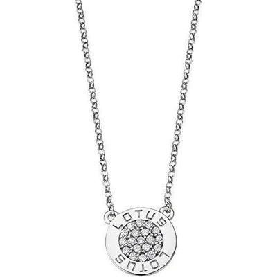 Lotus Silver Trblietavý strieborný náhrdelník s čírymi zirkónmi pre ženy LP1252-1 / 1