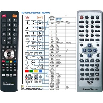 Dálkový ovladač General Hometech DVD-678, DVD-688, DVD-690C