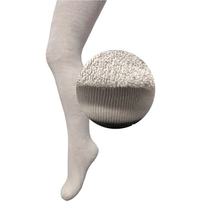 detské pančuchy froté biele