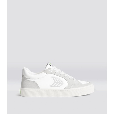 Cariuma Vallely White Leather Vintage White Suede Ice Logo Sneaker White/Vintage White Ice