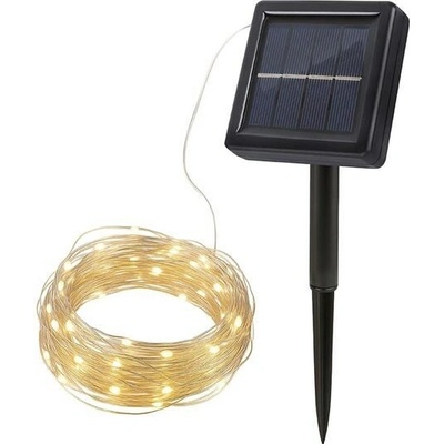 Solight LED solární řetěz, 200LED, 22m, teplá bílá