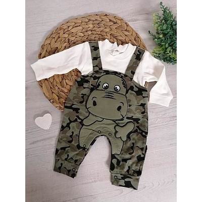 Kojenecké dupačky hroch army zelené