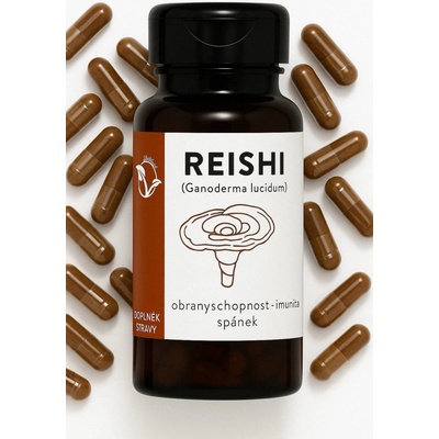 LifeChi Reishi Ganoderma lucidum extrakt 300 mg 100 rostlinných kapslí