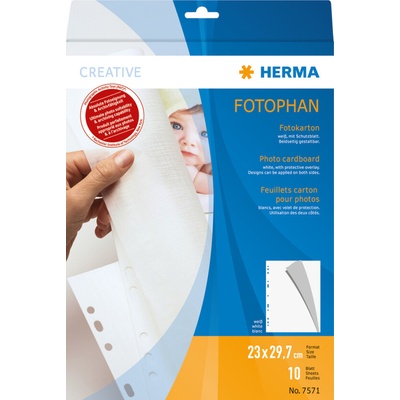 HERMA Fotophan fotokarton s pergamenem 23x29,7 cm bílý, 10 listů