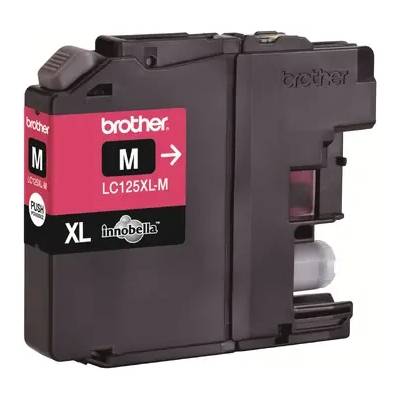 Brother LC-125XL ink cartridge magenta high capacity 1.200 pages 1-pack blister without alarm (LC125XLMBP)