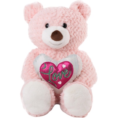 Амек Тойс Плюшена играчка Амек Тойс - Розово мече със сърце, 30 cm (13102)