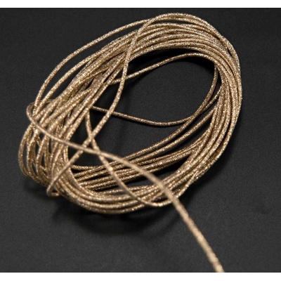 Klobouková kulatá pruženka - zlatá brokátová - průměr 0,16 cm – Zboží Dáma