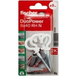 FISHER ДЮБЕЛ fischer 535482 duopower ф8х40мм С ВИНТ rh ОТВОРЕНА КУКА 4бр (535482)