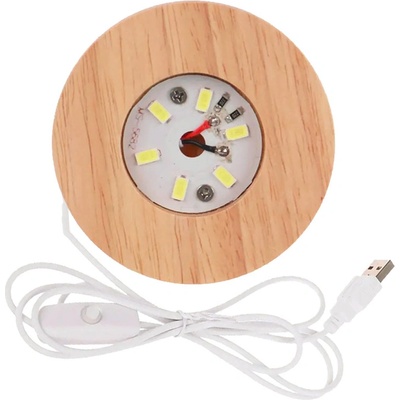 Дървена LED основа за литофановa декоративна лампа (SN0237)