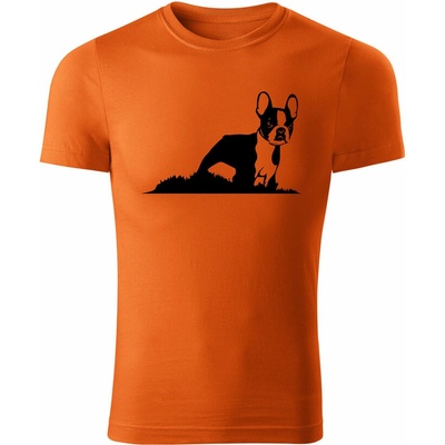 Tričko Boston Terrier pánske oranžová