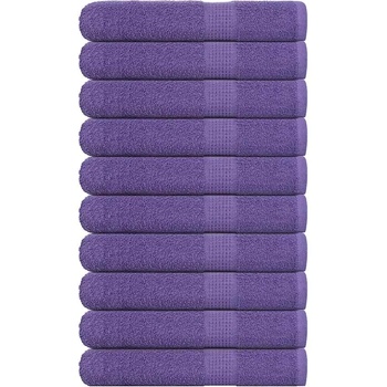 vidaXL Кърпи за сауна 10 бр лилави 80x200 см 360 gsm 100% памук (136889)