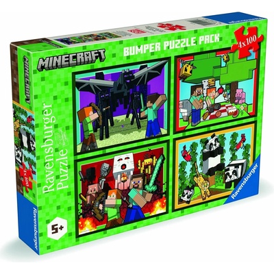 RAVENSBURGER Minecraft 4x100 dielov
