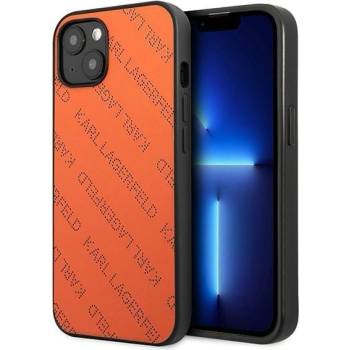 KARL LAGERFELD Кейс Karl Lagerfeld KLHCP13SPTLO за iPhone 13 mini 5, 4"", твърд, orange / orange Perforated Allover
