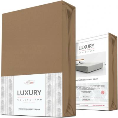 Darymex elastické jersey prostěradlo hnědé 200X220x30