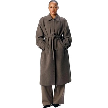 OBJECT Палто Object Emma coat - Brown / Grey (Morel)