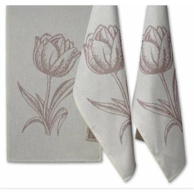 Veba ZARKA Tulipán 35 x 85 cm bílohnědá