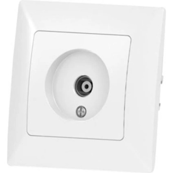 ANURA Конектор За Коаксиален Кабел За Телевизия Бял