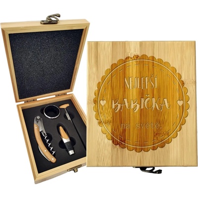 Sablio Dárková sada na víno Nejlepší babička: 147×168×49 mm