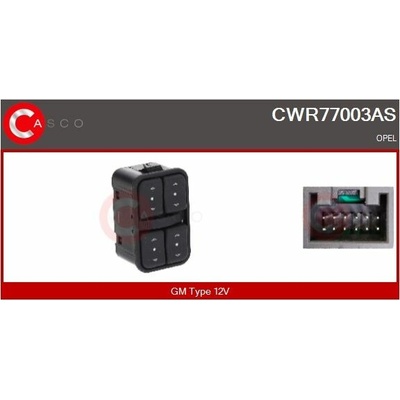 Spínač elektrického otvárania okien CASCO CWR77003AS