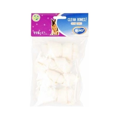 Duvo+ Uzol biely z byvolej kože 9 cm 4 ks