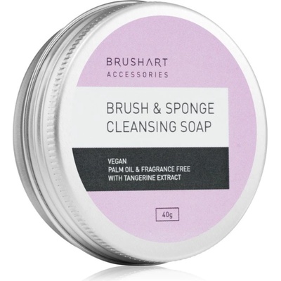 BrushArt Accessories Brush & Sponge cleansing soap čisticí mýdlo pro kosmetické štětce 40 g