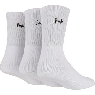 Pringle Мъжки чорапи Pringle Pringle Sport 3 Pack of Crew Socks Mens - White