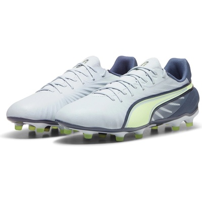 Футболни бутонки Puma King Match Firm Ground Football Boots - Grey/Yellow