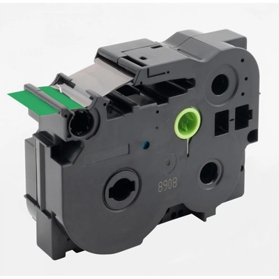 Compatible Съвместима лента с Brother TZ-FX761 / TZe-FX761, 36mm x 8m, гъвкави, черен печат / зелен фон (TZe-FX761)