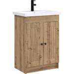 vidaXL Комплект мебели за баня Дъб артизан 78, 5 x 37, 5 x 81 см (3404203)