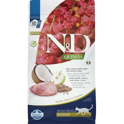 N&D QUINOA Cat Senior Lamb Green Apple and Coconut 300 g