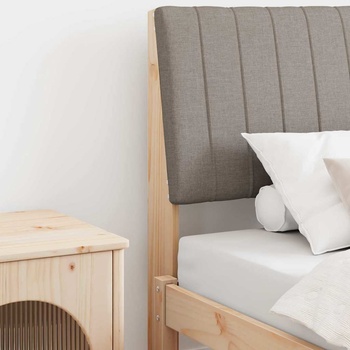 vidaXL Тапицирана табла Таупе 90 cm Солидно борово дърво (879417)