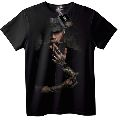 NOONEBRAND Тениска на мафиотски бос - S, Black