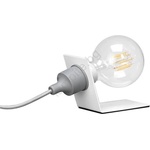 Onli - Настолна лампа WIRE 1xE27/15W/230V 9 см сив/бял (OL0516)