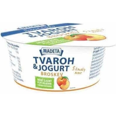 Madeta Jihočeský tvaroh & jogurt broskev 135 g – Zboží Dáma
