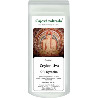 Čajová zahrada Ceylon Uva OPI Dyraaba černý čaj 1 kg