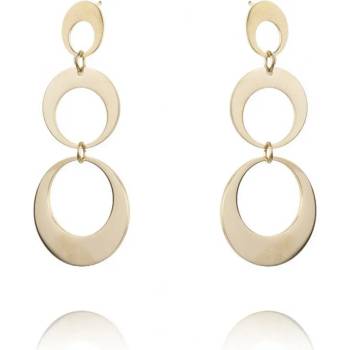 Image 1 of Bijutanki Позлатени Обеци с Кръгове от Медицинска Стомана